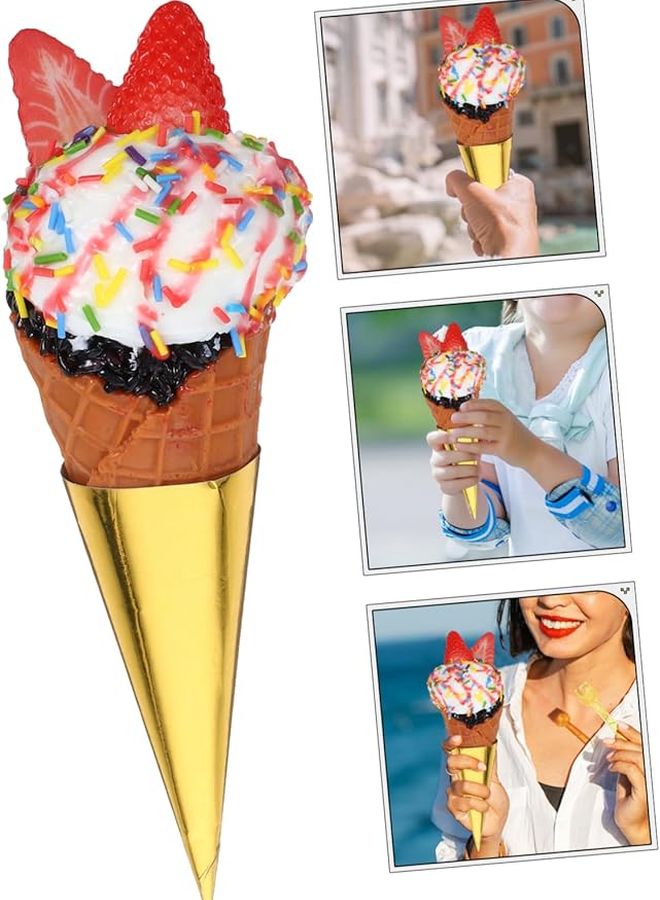 Lifelike Fake Ice Cream Cone Display Prop For Shop Decoration And Photography - Image 3